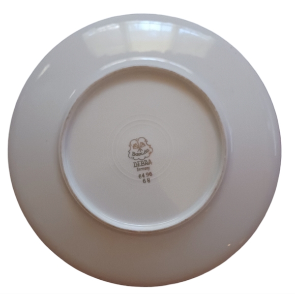 German Debra Pear and Fig Fruit-Salad or Dessert Collectors Plate, Gold Rimmed - Picture 3 of 4